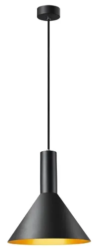 Czarno złota lampa wisząca z kloszem stożkiem SLV 1002949 Phelia E27 27,5cm Cena promocyjna