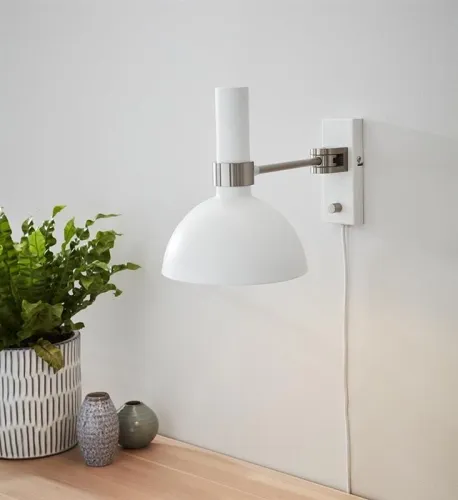 Tylko dziś Lampa ścienna kinkiet obracany na boki biały w stylu skandynawskim regulacja 180 stopni MarkSlojd 107499 Larry