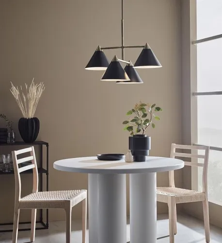 Obniżka ceny Lampa wisząca w stylu industrialnym czarno złota stożkowe klosze MarkSlojd 108076 Klint 4xE14 57cm