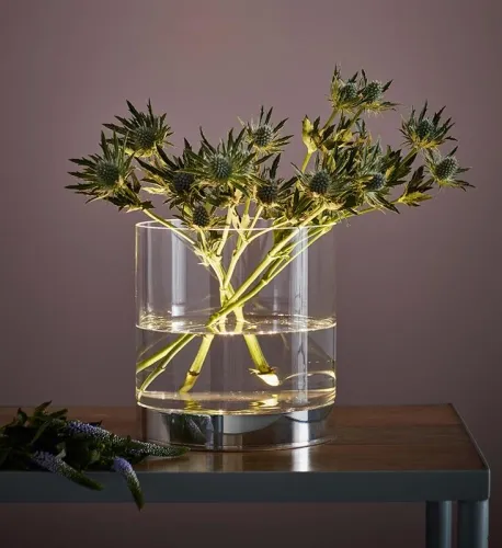 Lampa nocna wazon walec szeroki przezroczysty do kwiatów barwa światła ciepła biała MarkSlojd 107326 Bouquet 19cm x 18cm Nie przegap