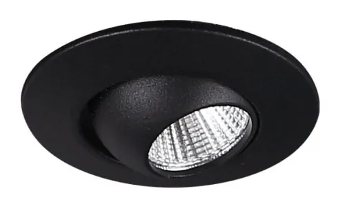 Okrągła czarna regulowana wystająca lampa podtynkowa Max Light H0105 Yuca LED 3W 3000K 4,5cm Tylko dziś