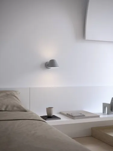Lampa ścienna Kinkiet z włącznikiem kablem Nordlux DFTP 2220381010 Stay Short E27 11cm x 15cm szary Darmowy zwrot