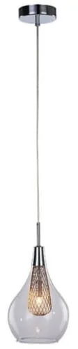 Najlepsza cena Lampa wisząca z szklanym kloszem łezką Azzardo AZ1687 Elektra G9