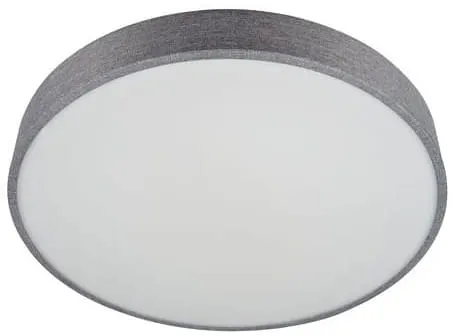 Bestseller Okrągły szary plafon ledowy z aluminium i tkaniny Azzardo AZ2717 Collodi LED 50W 3000K 48cm x 7cm