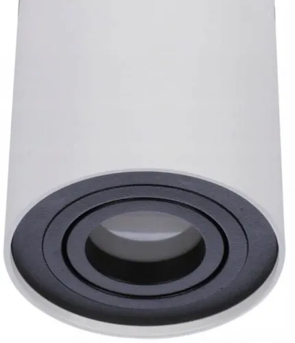 Biała tuba z czarnym spodem spot Azzardo AZ1436 Bross GU10 12,5cm x 9,6cm Nowość