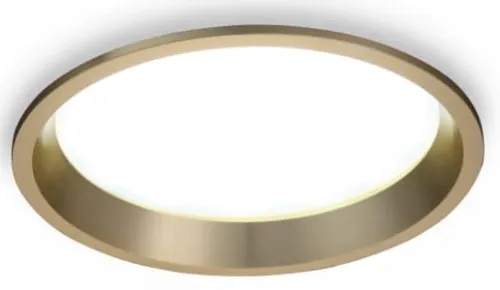 Złota lampa podtynkowa na sprężynki Elkim Lighting 293102105 Sun LED 10W 3000K 110stopni IP44 12,8cm Popularny