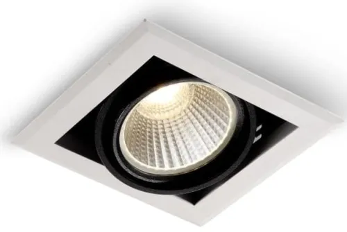 Czarna lampa sufitowa podtynkowa Elkim Lighting 295801133 Rosa LED 9W 38stopni 13,1cm Taniej