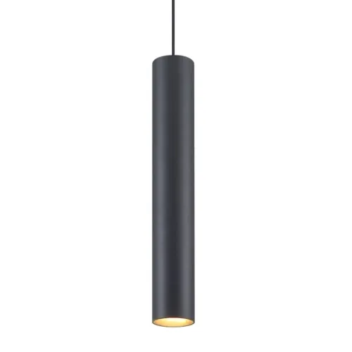 Czarna lampa sufitowa tuba walec Elkim Lighting 501003003 Stala GU10 6cm x 40cm Ostatnia szansa