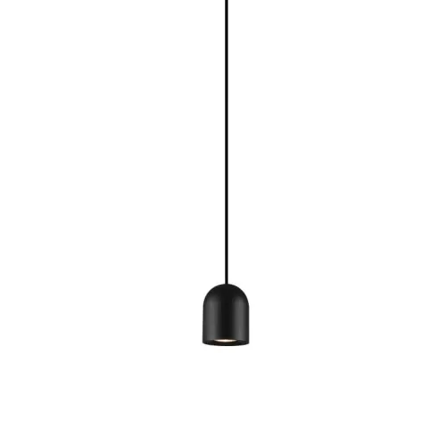 Obniżka ceny Mała czarna kopułowa lampa wisząca Elkim Lighting 521001103 Bell LED 5W 3000K 38stopni 6cm