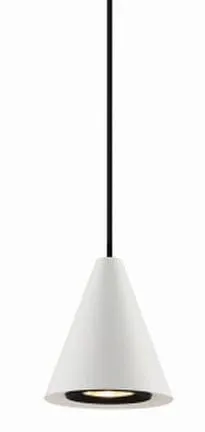 Biała lampa wisząca mały stożek 7,5cm Elkim Lighting 521003202 Bell LED 5W 4000K 38stopni Super okazja