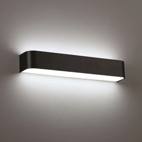 Czarny prostokątny zaoblony kinkiet Elkim Lighting 614903103 Norip LED 2x8W 3000K 60cm Bezpieczne zakupy