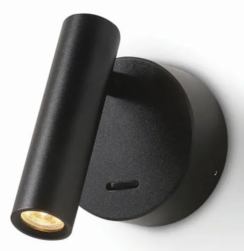 Czarny regulowany kinkiet z włącznikiem dotykowym Elkim Lighting 633001203 Kent LED 3W 4000K 30stopni Łatwy zwrot