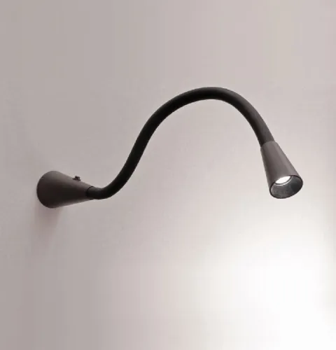 Lampa ścienna kinkiet czarny giętki Elkim Lighting 622001103 Sulta 220 LED 3W 3000K 51cm włącznik Rabat