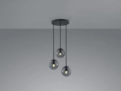 Lampa wisząca potrójna Trio 308590342 Balini 3xE14 30cm Czarny Do wyczerpania zapasów