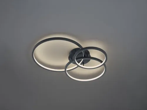 Nie przegap Lampa Sufitowa Plafon Trio 652710342 Aaron LED 36W RGBW 79cm antracyt sterowanie pilotem i aplikacja WiZ