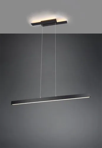 Rabat Lampa Wisząca Listwa 115cm Trio 375510432 Belfast LED 44W 3000K ściemniacz czarna światło góra dół