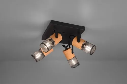 Zamów teraz Lampa Sufitowa Trio 804300432 Tosh 4xE14 22cm czarny