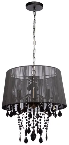 Czarna lampa wisząca z lekkim abażurem i kryształkami wewnątrz Light Prestige LP-5005/3P Mona 3xE14 40cm x 87cm Tylko do końca tygodnia
