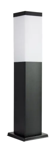Czarna zewnętrzna lampa stojąca słupek oświetlający ogród SU-MA SS802-450 BL Inox Kwadrat E27 IP44 45cm Oferta limitowana