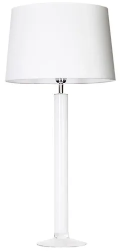 Lampa stołowa ze szklaną podstawą i białym abażurem z tkaniny 4Concepts L207164228 Fjord White E27 86x40cm Ekspresowa dostawa