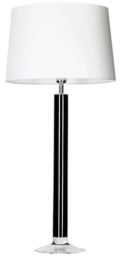 Lampa stołowa z szklaną czarną podstawą i białym abażurem 4Concepts L207265228 Fjord E27 86cm x 40cm Tani