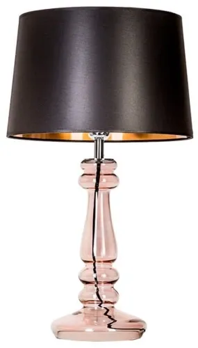 Lampa stołowa z miedzianą szklaną podstawą i czarno miedzianym abażurem 4Concepts L051461260 Petit Trianon E27 56cm x 33cm Premium