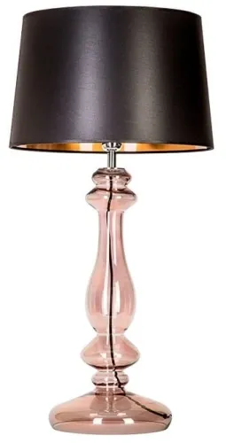 Lampa stołowa szklana miedziana podstawa i czarno miedziany abażur 4Concepts L204461250 Versailles E27 79cm x 40cm Promocja