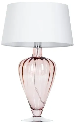 Rabat Lampa nocna stołowa szklana miedziana podstawa i biały abażur 4Concepts L046411501 Bristol E27 49cm x 30cm