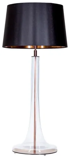 Lampa stołowa szklana transparentna podstawa i czarno miedziany abażur 4Concepts L214018255 Lozanna E27 94cm x 45cm Okazja