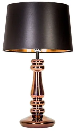 Zniżka Lampa stołowa z miedzianą szklaną podstawą i czarno miedzianym abażurem 4Concepts L051261260 Petit Trianon E27 56cm x 33cm