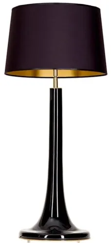 Lampa stołowa czarna szklana podstawa i czarno złoty abażur 4Concepts L214222240 Lozanna E27 94cm x 45cm Wyjątkowa oferta