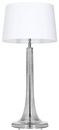 Tylko do końca tygodnia Lampa stołowa dymna szklana podstawa i biały abażur 4Concepts L214282230 Lozanna E27 94cm x 45cm