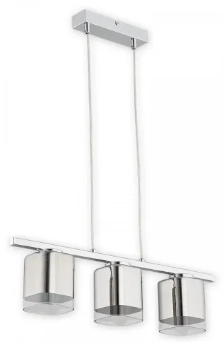 Lampa wisząca z kloszami na chromowanej listwie Lemir O2313 W3 CH Savia 3xE27 Wybór klientów