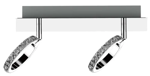 Bestseller Lampa sufitowa listwa dwa okrągłe oczka reflektorki Light Prestige LP-1864/2W 28cm chrom Carrara LED 2x5W 4000K 28cm
