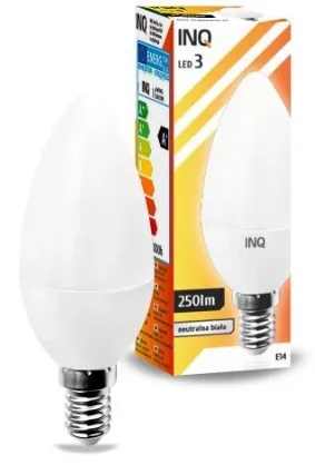 Żarówka LED E14 3W 4000K INQ LB014NW Najlepsza cena