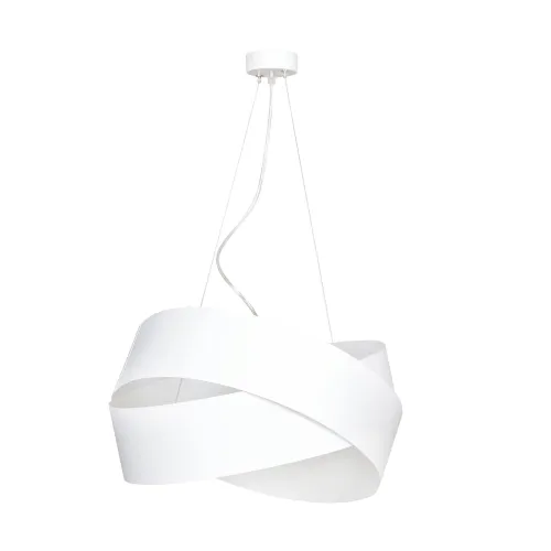 Lampa wisząca z abażurem do salonu Emibig 512/2 50cm biały Vieno 2xE27 Łatwy zwrot