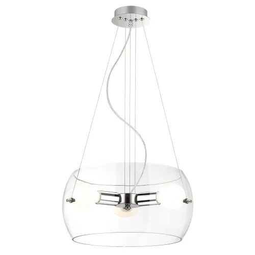 Ograniczona ilość Lampa wisząca z okrągłym przezroczystym szklanym kloszem 37,5cm Italux MA05020C-003 37cm Lemio 3xE27